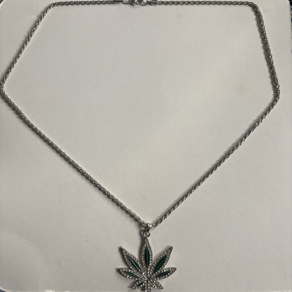 Silver MJ  Pendant Necklace